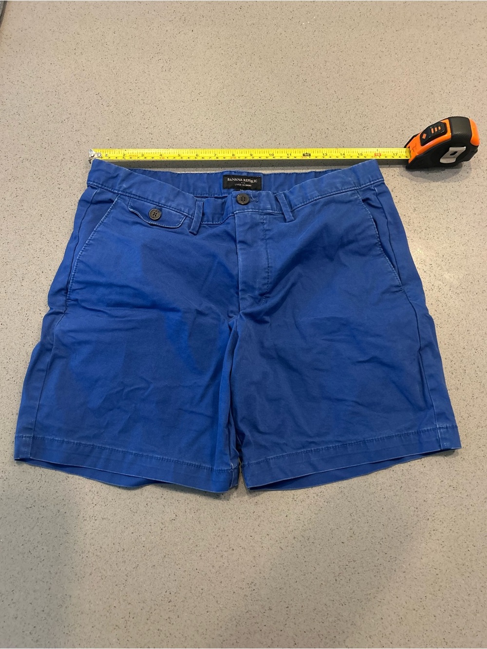Banana Republic Men’s Royal Blue Flat-Front Chino Shorts